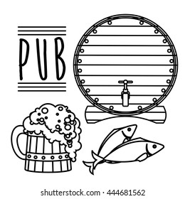 beer card. Vector Illustration