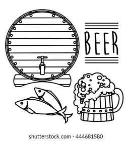 beer card. Vector Illustration