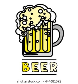 beer card. Vector Illustration