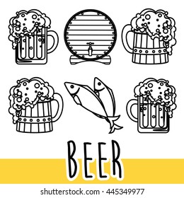 beer card. Vector Illustration