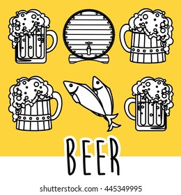 beer card. Vector Illustration