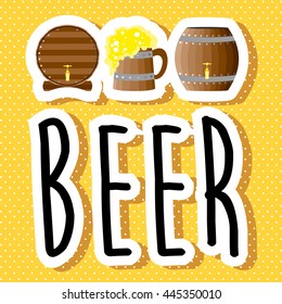 beer card. Vector Illustration