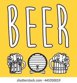 beer card. Vector Illustration