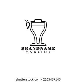 beer cartoon logo icon design template black modern creative vector illustration
