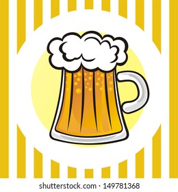 Beer cartoon vector illustration
