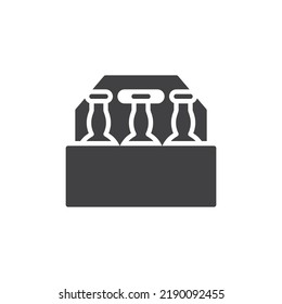 Beer case vector icon. filled flat sign for mobile concept and web design. Beer box glyph icon. Symbol, logo illustration. Vector graphics
