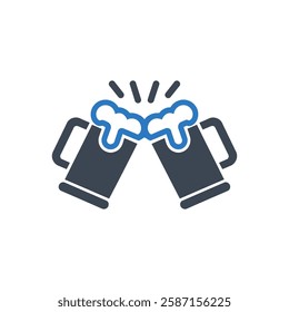Beer Celebration Icon On White Background