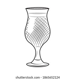 beer chalice icon over white background, sketch style, vector illustration