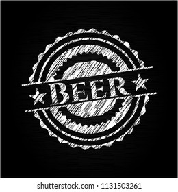 Beer chalkboard emblem