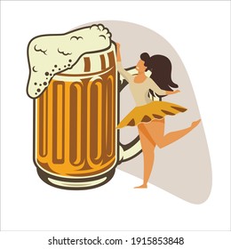 Beer cheers hand vector image