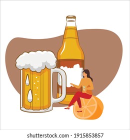 Beer cheers hand vector image