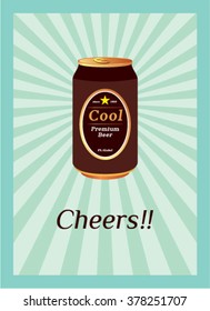 beer cheers vector illustration