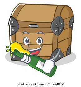With beer chest character cartoon style