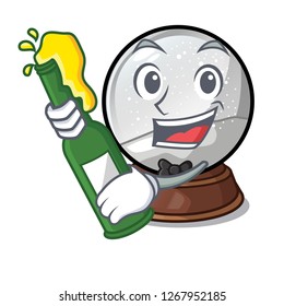 With beer christmas snow globe in shape cartoon