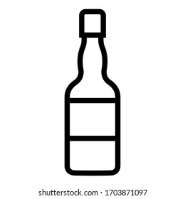 ビールクリップアートのアイコン ベクターボトルのアイコンデザイン ワインボトルのフラットベクター画像 ラインボトルのストローク ストックラインアイコン ストロークボトルのアイコン のベクター画像素材 ロイヤリティフリー