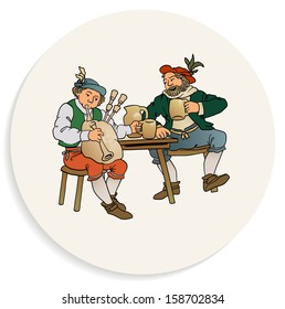 Beer Coaster Design - Beverage and Music in the Middle Ages - Layered File