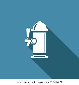 Beer column vector icon. Vector Illustration