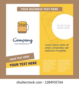 Beer  Company Brochure Template. Vector Busienss Template