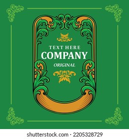 Beer company vintage template label