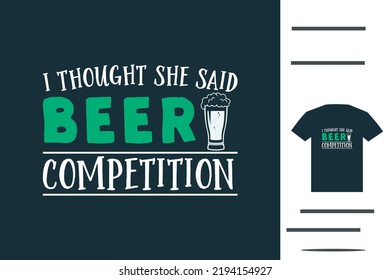 Beer competition t shirt design