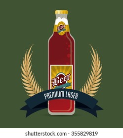 Beer concept design, vector illustration 10 eps graphic.