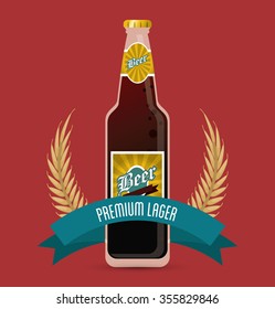 Beer concept with glass design, vector illustration 10 eps graphic.