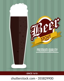 Beer concept with glass design, vector illustration 10 eps graphic.