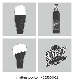 Beer concept with glass design, vector illustration 10 eps graphic.
