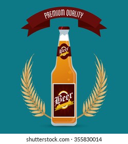 Beer concept with glass design, vector illustration 10 eps graphic.