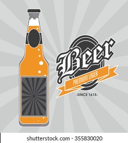 Beer concept with glass design, vector illustration 10 eps graphic.