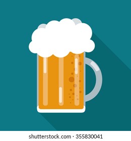 Beer concept with glass design, vector illustration 10 eps graphic.