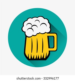 Beer concept with glasses design, vector illustration 10 eps graphic.