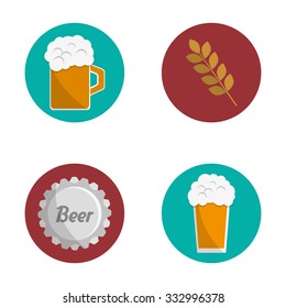 Beer concept with glasses design, vector illustration 10 eps graphic.