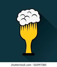 Beer concept with glasses design, vector illustration 10 eps graphic.