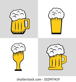 Beer concept with glasses design, vector illustration 10 eps graphic.