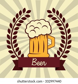 Beer concept with glasses design, vector illustration 10 eps graphic.
