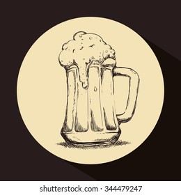  Beer concept with icons design, vector illustration 10 eps graphic.
