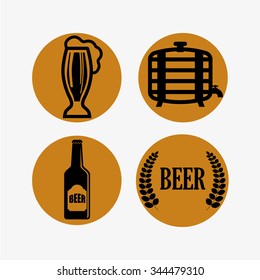  Beer concept with icons design, vector illustration 10 eps graphic.