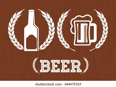  Beer concept with icons design, vector illustration 10 eps graphic.