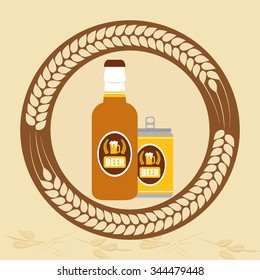  Beer concept with icons design, vector illustration 10 eps graphic.