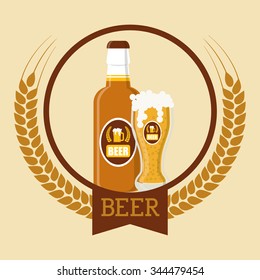 Beer concept with icons design, vector illustration 10 eps graphic.