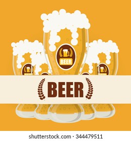  Beer concept with icons design, vector illustration 10 eps graphic.