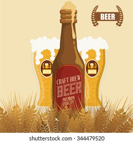 Beer concept with icons design, vector illustration 10 eps graphic.