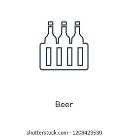 Beer concept line icon. Linear Beer concept outline symbol design. This simple element illustration can be used for web and mobile UI/UX.