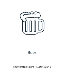 Beer concept line icon. Linear Beer concept outline symbol design. This simple element illustration can be used for web and mobile UI/UX.