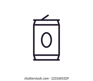 Beer concept. Modern outline high quality illustration for banners, flyers and web sites. Editable stroke in trendy flat style. Line icon of beer