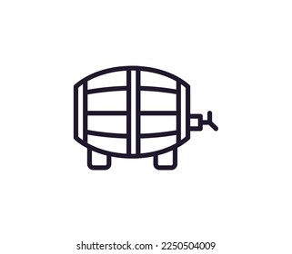 Beer concept. Modern outline high quality illustration for banners, flyers and web sites. Editable stroke in trendy flat style. Line icon of beer