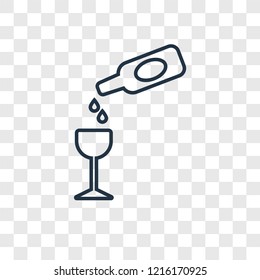 Beer concept vector linear icon isolated on transparent background, Beer concept transparency concept in outline style