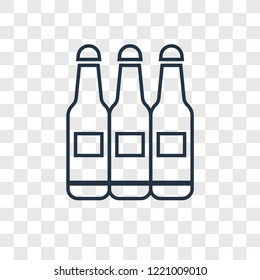 Beer concept vector linear icon isolated on transparent background, Beer concept transparency concept in outline style