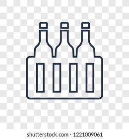 Beer concept vector linear icon isolated on transparent background, Beer concept transparency concept in outline style